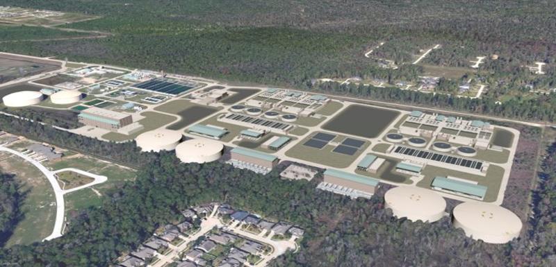 The Northeast Water Purification Plant Expansion Project will result in additional treated water capacity for the City of Houston and area water authorities. Photo credit: City of Houston