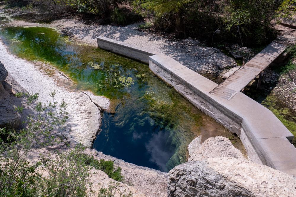Jacob's Well in Hays County had no water flowing for much of the summer.