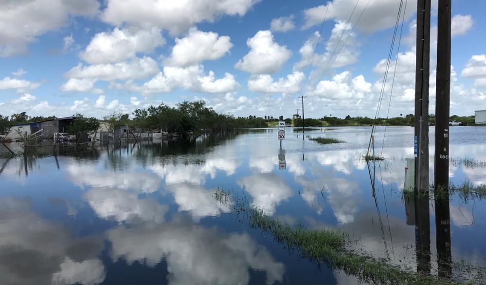 Flooding in the Rio Grande Valley following Hurricane Hanna in July 2020